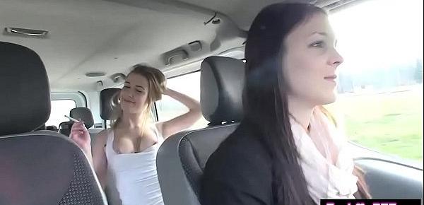  Euro tighty teens fucked on a road trip by a stranger